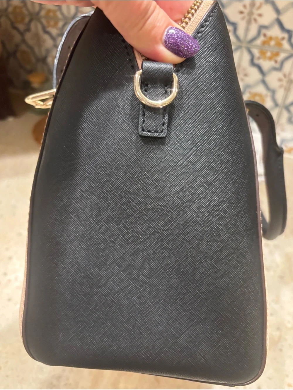 Kate Spade Bag Cove Street Colorblock Pippa Satchel Pink Black